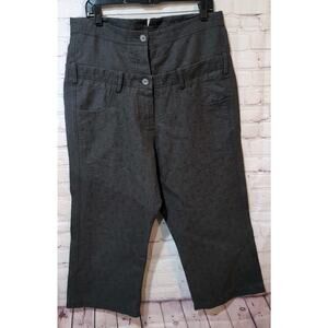 Rundholz Womens Double Waist Low Crotch Avant Garde Pants M Sz lagenlook Shimmer